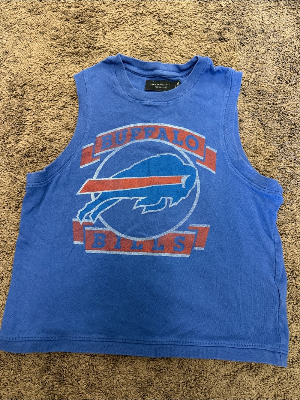 Junk Food Clothing Blue Buffalo Bills Graphic Tank Top